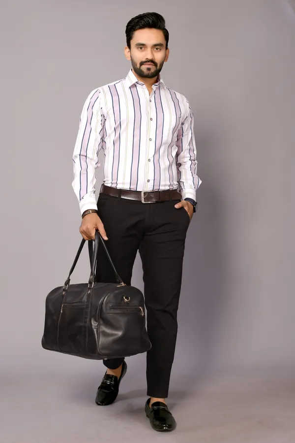 Pagazo_White_Pink_Colour_Printed_Shirt