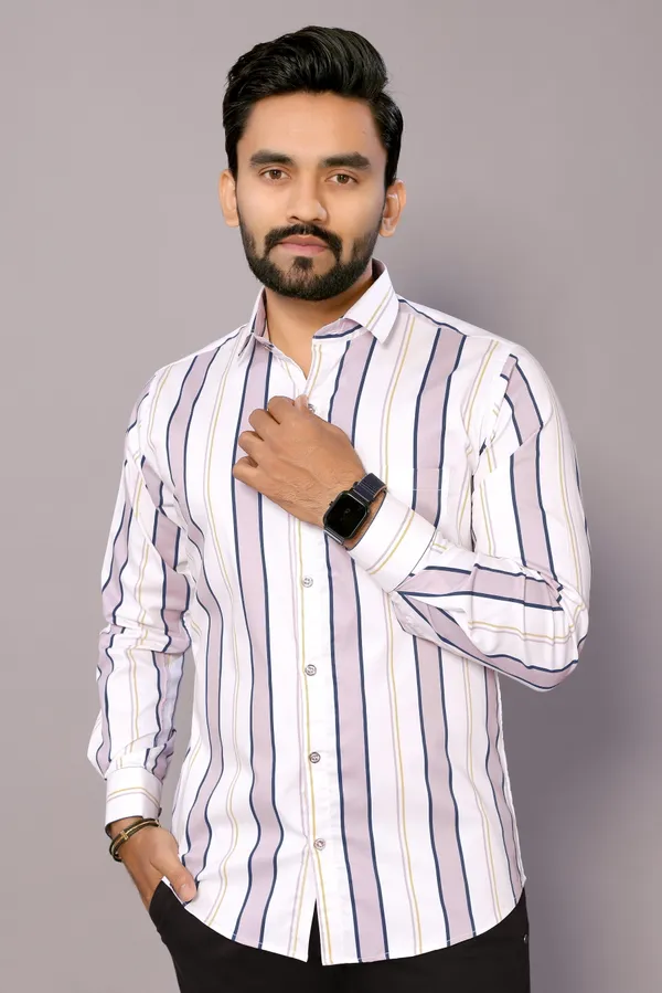 Pagazo_White_Pink_Colour_Printed_Shirt