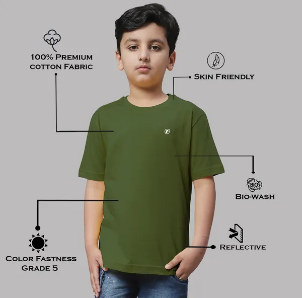 Olive_Green_Cotton_Rib_Round_Neck_Short_Sleeves_T-Shirt_For_Kids