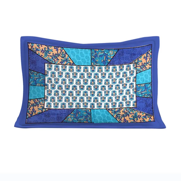 100%_Cotton_Printed_Single_Bedsheet_(Blue)
