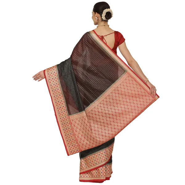Black_Organza_Banarasi_Sarees_For_Women