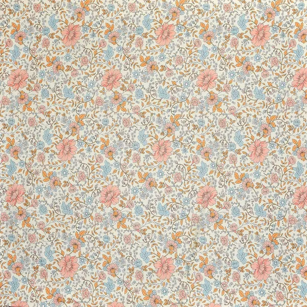 220TC_Elastic_Fitted_100%_Cotton_Feel_Printed_King_Size_Single_Bed_Bedsheet_with_1_Pillow_Cover_(36"x78"_Upto_6"_Mattress)_Small_Flowers