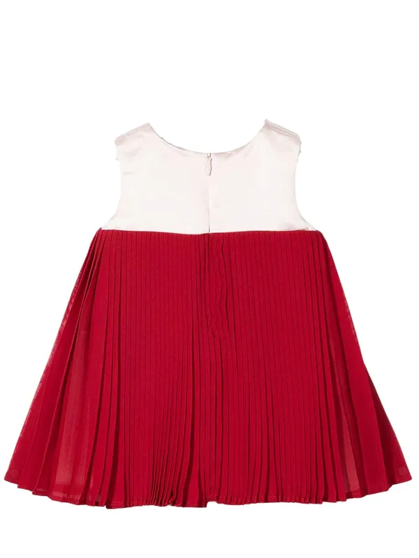 Red_Georgette_Solid_Round_Neck_Dress_For_Girls