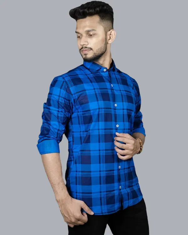 Sky_Blue_Checks_Collection:_Elevate_Your_Style_With_Our_Checked_Shirts_Premium_Cotton_Blend