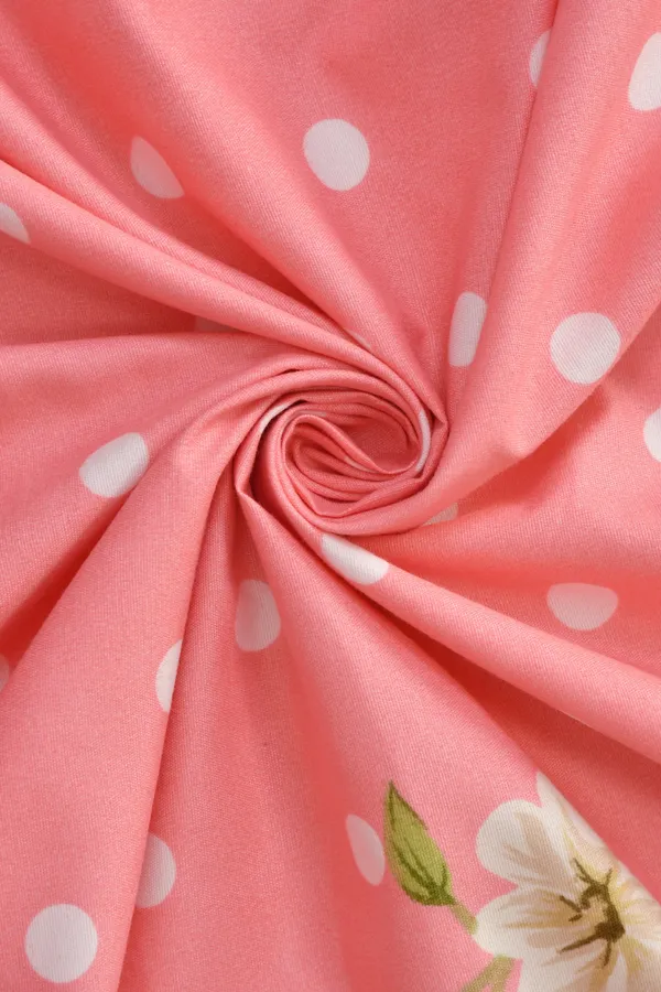 PINK_Pure_Cotton_Bedsheet_Two_Pillow_Covers_Included_90X100_inches