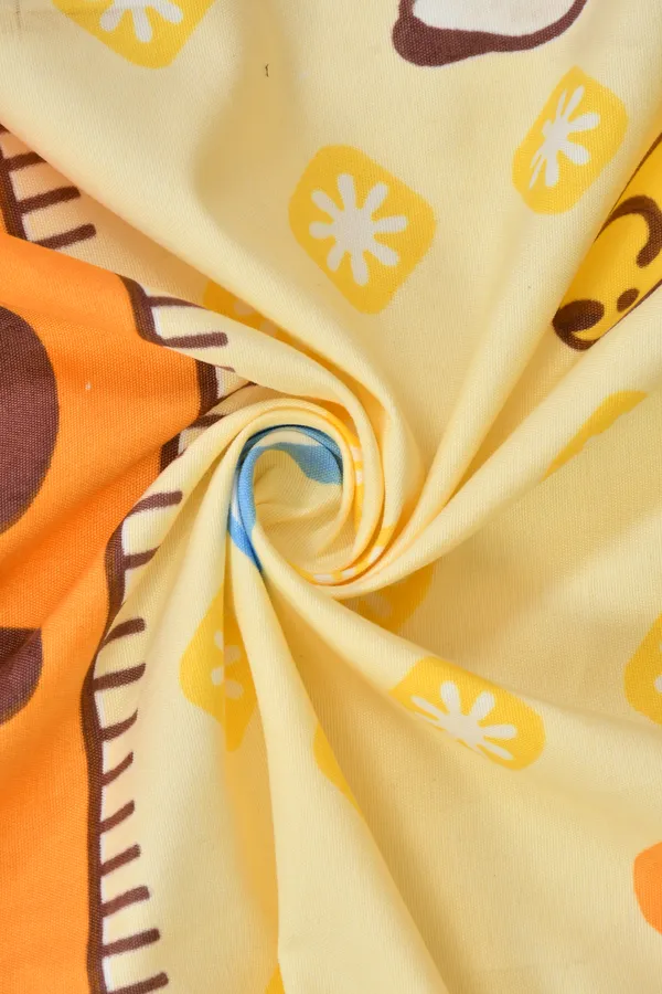 ORANGE_Pure_Cotton_Bedsheet_Two_Pillow_Covers_Included_90X100_Inches