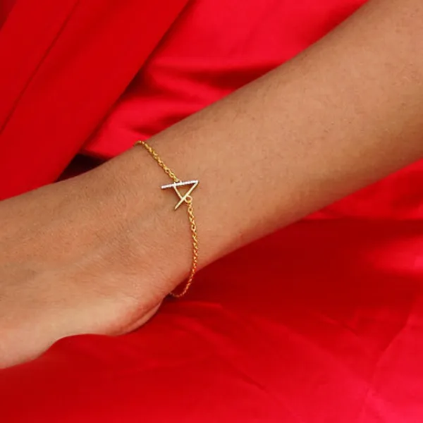 Buy Initial Bracelet With Diamonds Online In India -  India