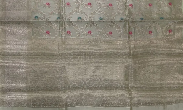 Humairah_Pure_Handloom_Light_Green_Dupion_Silk_Tilfi_Mina_Zari_Jaal_with_Skirt_Golden_Zari_Border_and_Pista_Green_Blouse