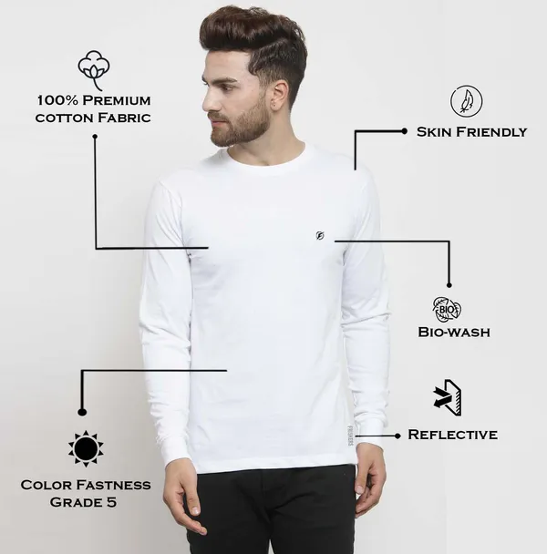 White_Cotton_Round_Neck_Full_Sleeves_T-Shirt_For_Men_-_Pack_Of_1
