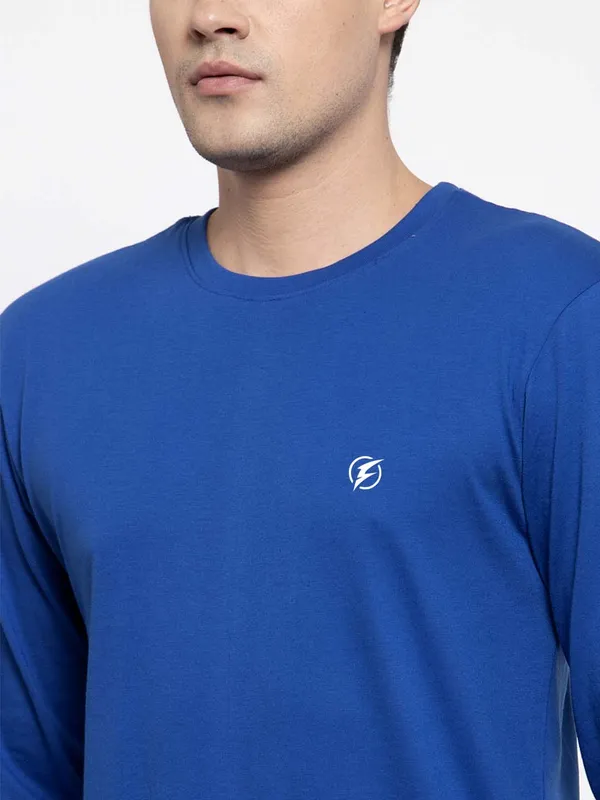 Blue_Cotton_Round_Neck_Full_Sleeves_T-Shirt_For_Men_-_Pack_Of_1