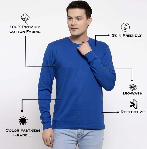 Blue_Cotton_Round_Neck_Full_Sleeves_T-Shirt_For_Men_-_Pack_Of_1
