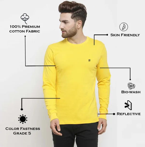 Yellow_Cotton_Round_Neck_Full_Sleeves_T-Shirt_For_Men_-_Pack_Of_1