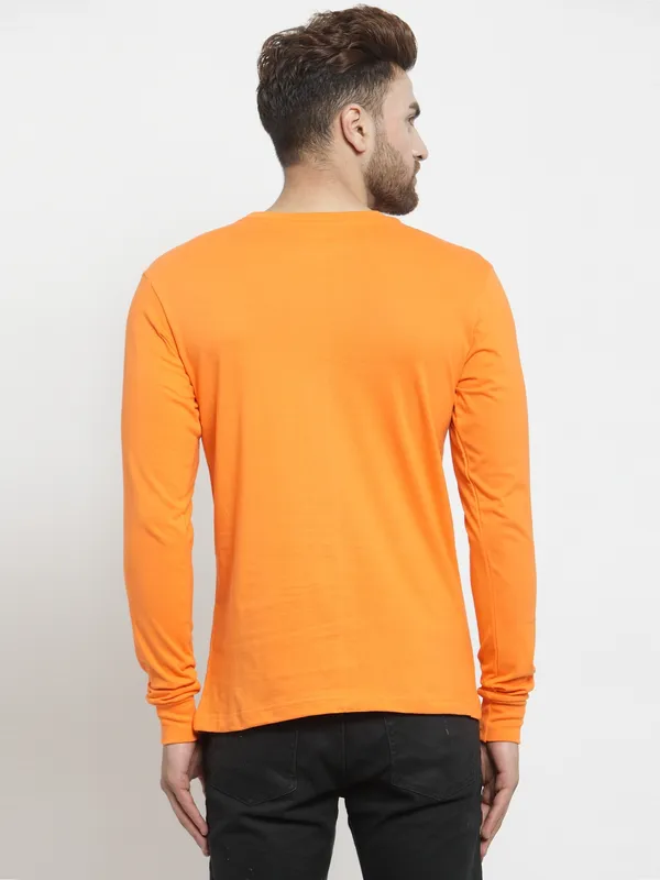 Orange_Cotton_Round_Neck_Full_Sleeves_T-Shirt_For_Men_-_Pack_Of_1