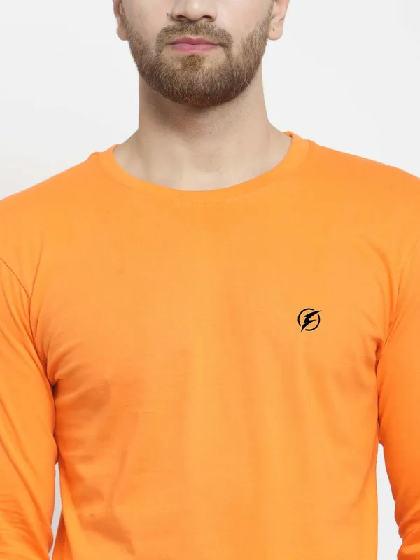Orange_Cotton_Round_Neck_Full_Sleeves_T-Shirt_For_Men_-_Pack_Of_1