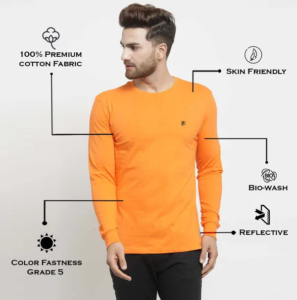 Orange_Cotton_Round_Neck_Full_Sleeves_T-Shirt_For_Men_-_Pack_Of_1