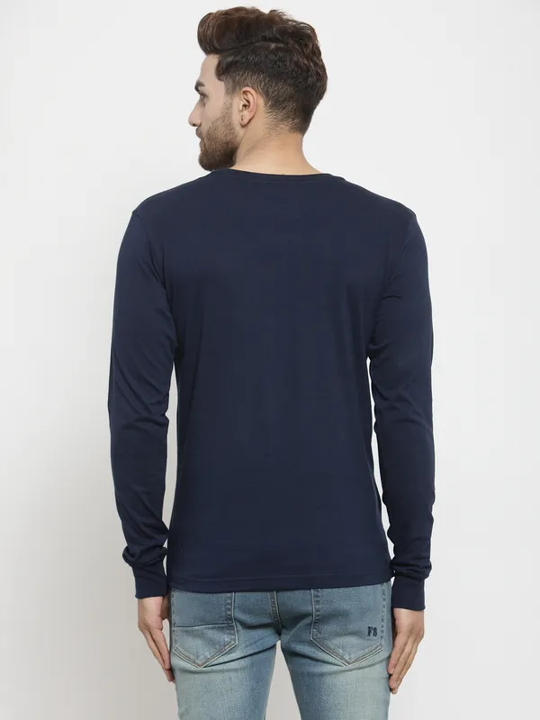 Navy_Blue_Cotton_Round_Neck_Full_Sleeves_T-Shirt_For_Men_-_Pack_Of_1