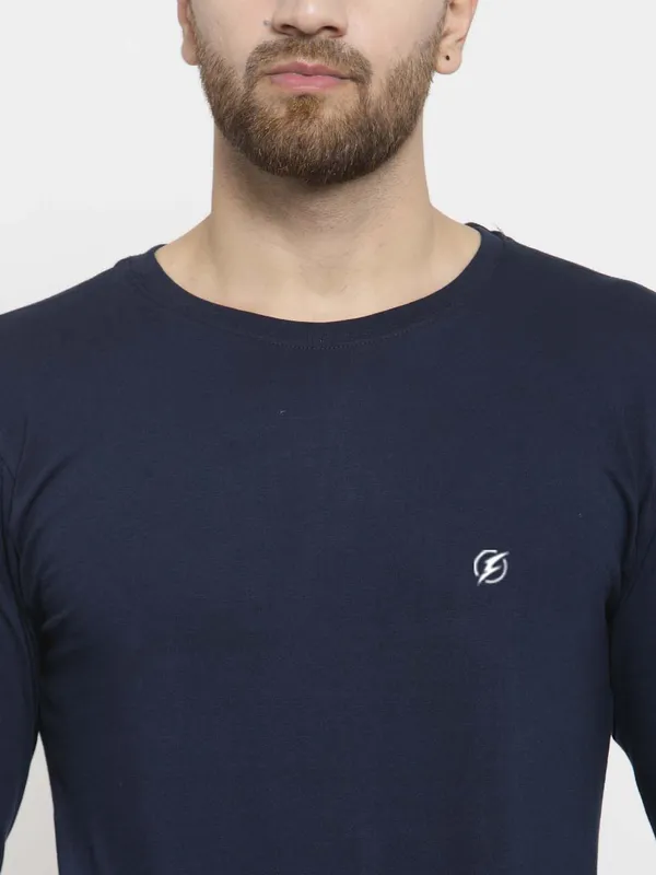 Navy_Blue_Cotton_Round_Neck_Full_Sleeves_T-Shirt_For_Men_-_Pack_Of_1