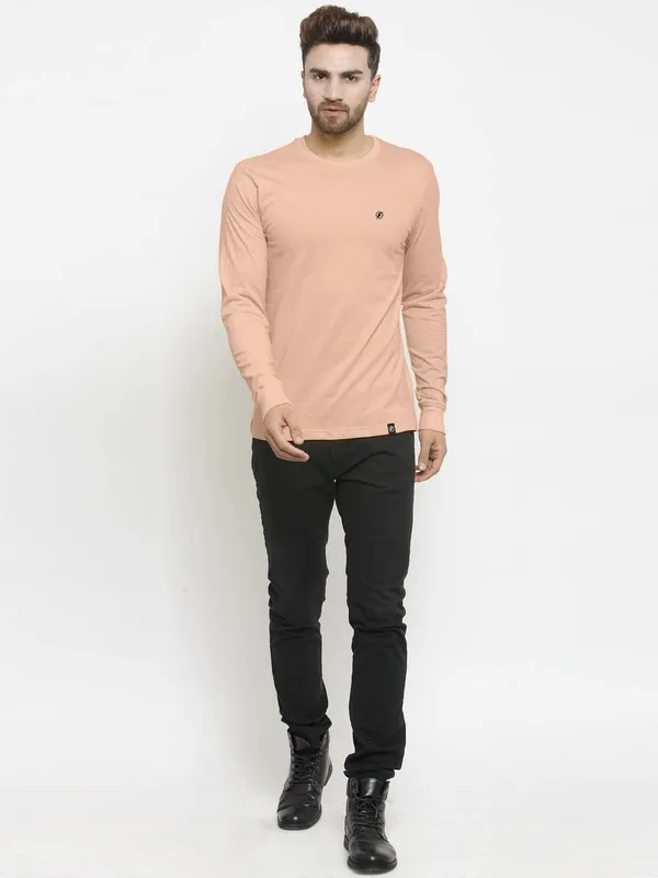 Coral_Cotton_Round_Neck_Full_Sleeves_T-Shirt_For_Men_-_Pack_Of_1