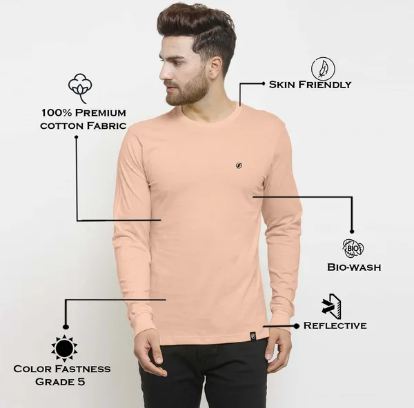 Coral_Cotton_Round_Neck_Full_Sleeves_T-Shirt_For_Men_-_Pack_Of_1