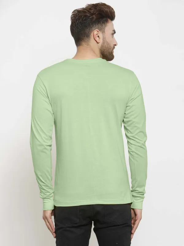 Sea_Green_Cotton_Round_Neck_Full_Sleeves_T-Shirt_For_Men_-_Pack_Of_1