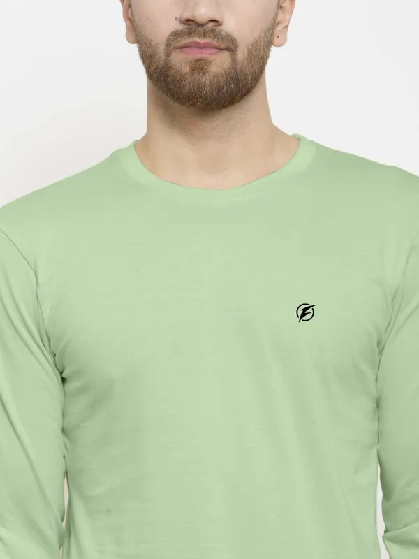 Sea_Green_Cotton_Round_Neck_Full_Sleeves_T-Shirt_For_Men_-_Pack_Of_1