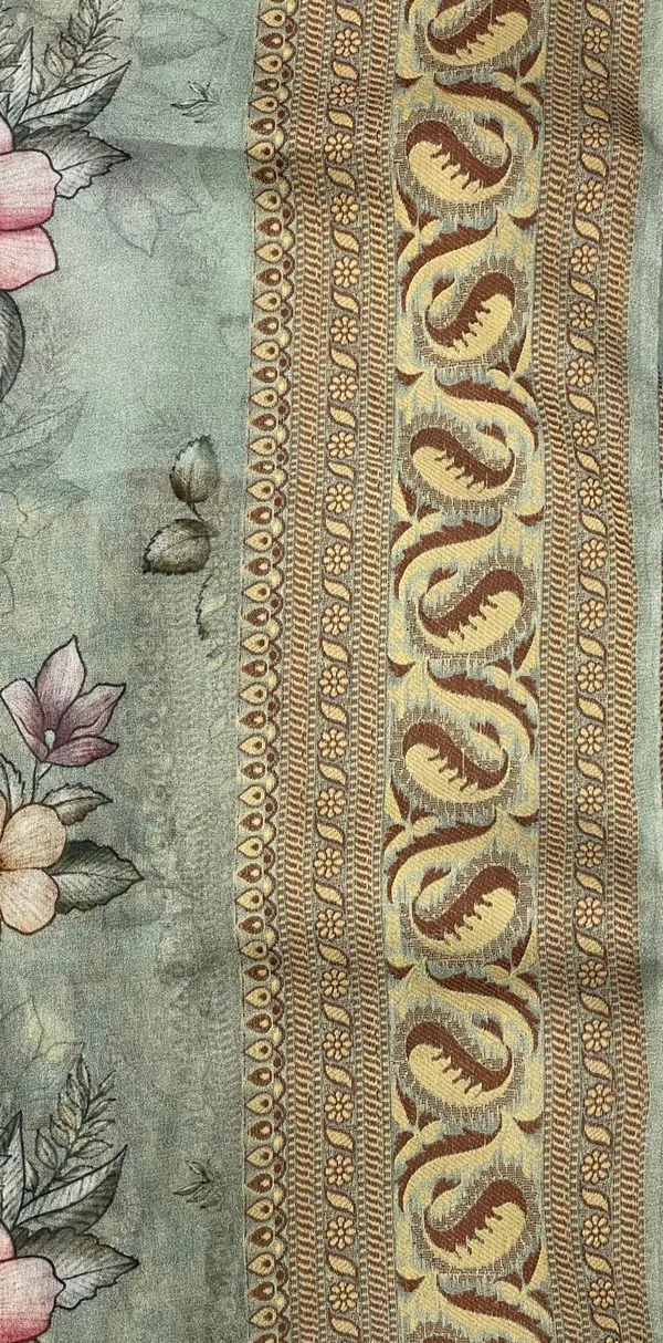 Humairah_Presents_Pure_Handloom_Pistachio_Chiffon_Floral_Digital_Print_Boota_with_Paisley_Copper_Zari_Border_and_Pistachio_Blouse