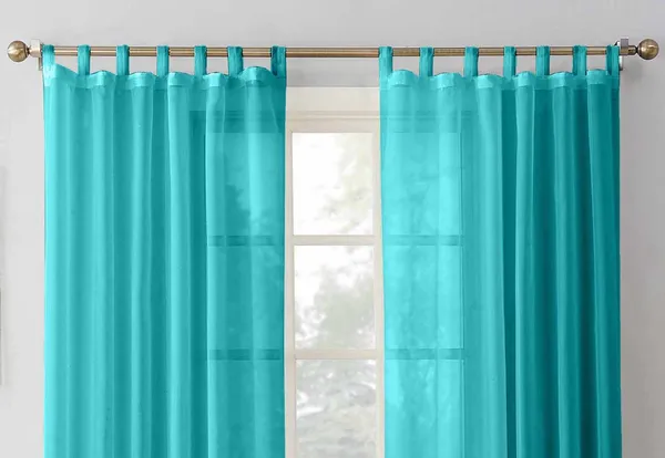 Pack_of_2_Pieces_Turquoise_Solid_Sheer__Transparent_Cotton_Loop_Window_Curtain_Set_For_Bedroom_and_Living_Room