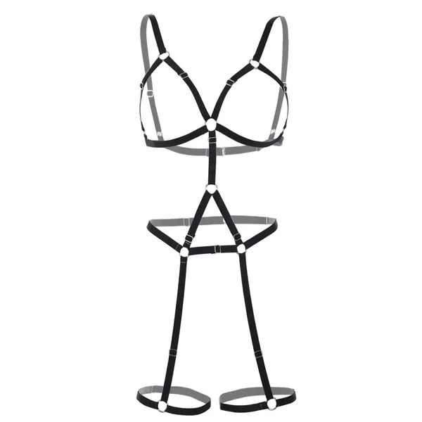 Black_Bondage_Harness_Lingerie_Set_For_Women