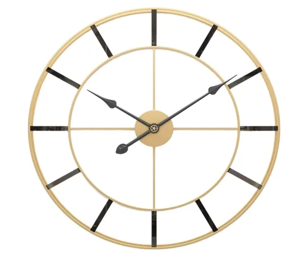 Gold_&_Black_Iron_Premium_&_Elegant_Rust_Free_Wallclock_Of_(24_X_24)_In