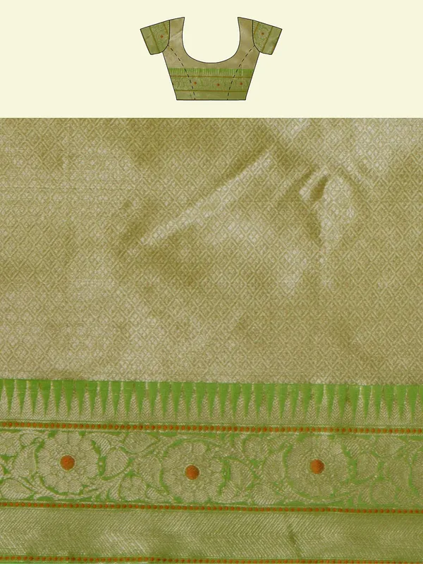 Beige_Cotton_Blend_Banarasi_Sarees_For_Women
