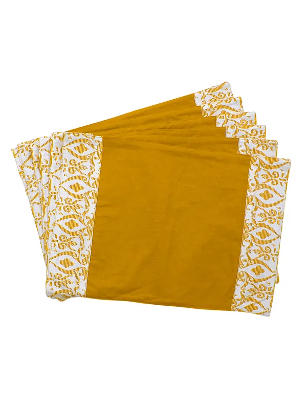 Pack_for_18_Pieces_Cotton_Yellow_Abstract_Printed_Place_Mat_With_Napkin_Set_for_Dining_and_Center_Table
