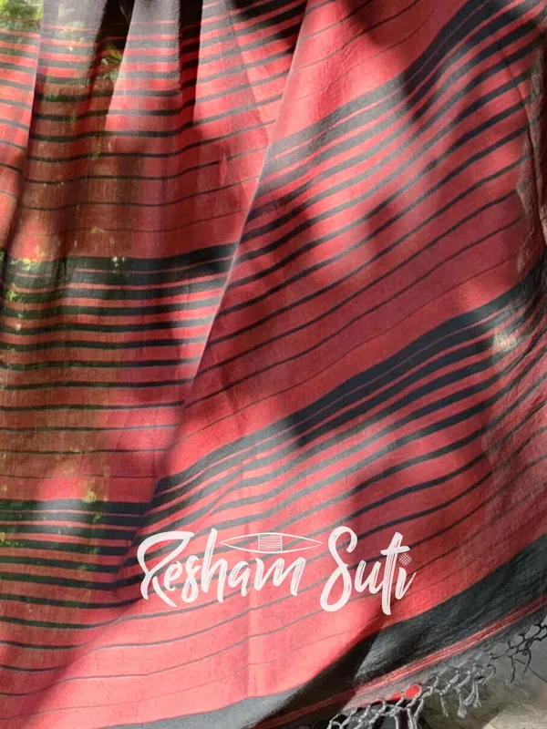 Black_&_Red_Handwoven_Cotton_Jamdani_Saree-Raatkali_Ki_Khwab