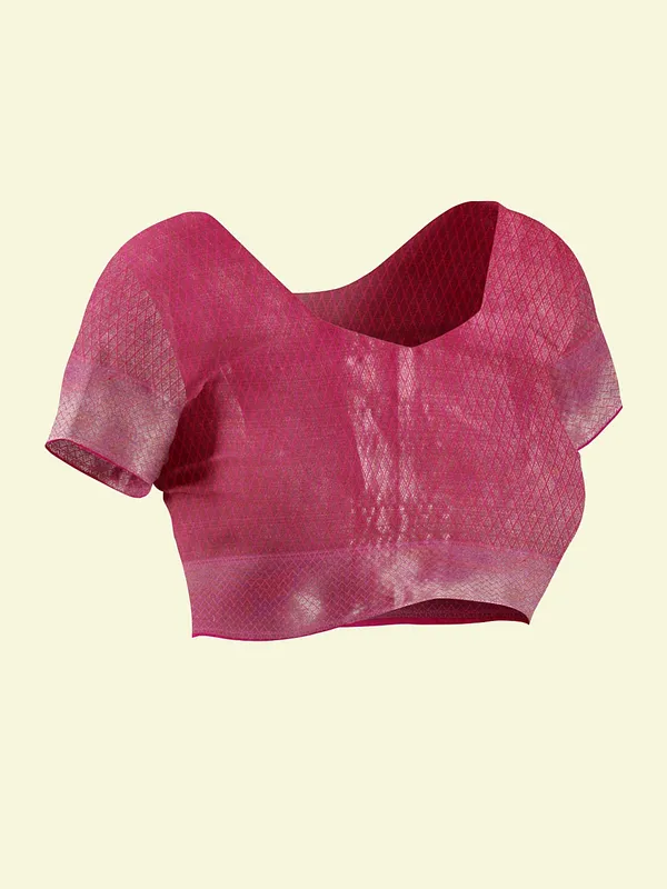Peach_Matka_Silk/Silk_Blend_Banarasi_Sarees_For_Women