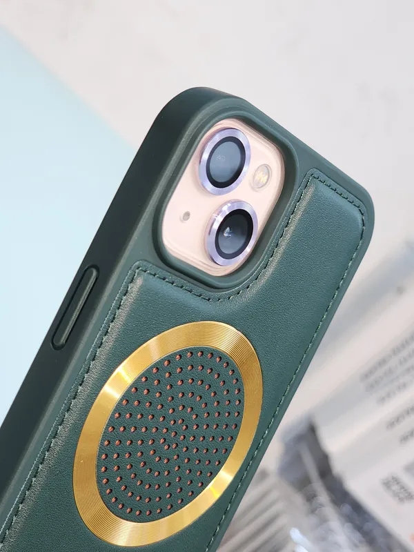 Iphone_14_(6.1)_Green_Original_Luxurious_Leather_Magsafe_Case