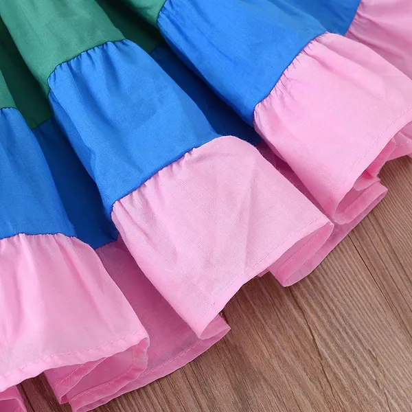 Multicolor_Rayon_Solid_Square_Neck_Dress_For_Girls