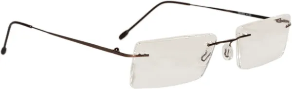 Brown_Rimless_(1.25)_Rectangle_Reading_Glasses_(56_Mm)_-_For_Unisex