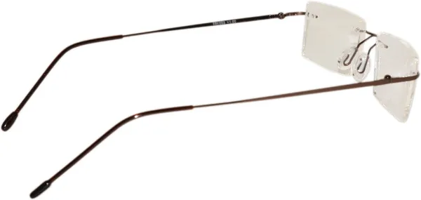 Brown_Rimless_(3.00)_Rectangle_Reading_Glasses_(56_Mm)_-_For_Unisex