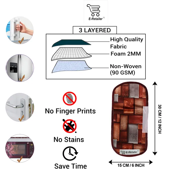 6_Pcs_Of_Cover_Appliances_Cover_Combo_Set_of_(1_Pc._Fridge_Top_Cover_+_1_Pc._Fridge_Handle_Cover_+_6_Pcs._Fridge_Mat_+_1_Pc._Wall_Hanging_Storage_Organizer)