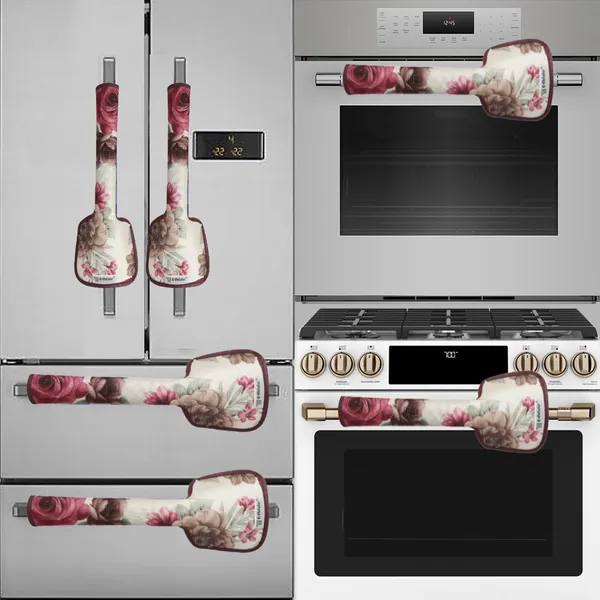 3-Layered_Refrigerator/Fridge_Handle_Cover_Set_of_2_Pcs._With_Velcro_Closure_(Material-Polyster,_Color-Purple,_Size-14x6_Inches)