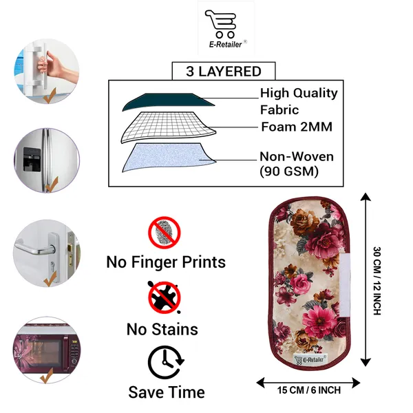 6_Pcs_Of_Cover_Appliance_Cover_Combo_Set_of_(1_Pc._Fridge_Top_Cover_+_2_Pcs._Fridge_Handle_Cover_+_6_Pcs._Fridge_Mat)