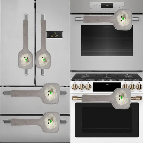 3-Layered_Refrigerator/Fridge_Handle_Cover_Set_of_2_Pcs._With_Velcro_Closure_(Material-Velvet,_Color-Gray,_Size-12_x6_Inches)