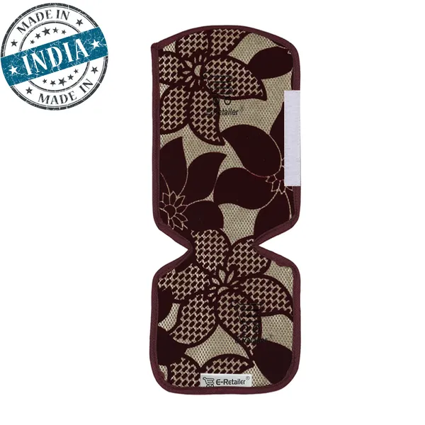 3-Layered_Refrigerator/Fridge_Handle_Cover_Set_of_2_Pcs._With_Velcro_Closure_(Material-Velvet,_Color-Maroon,_Size-14x6_Inches)