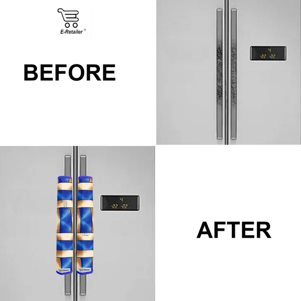 3-Layered_Refrigerator/Fridge_Handle_Cover_Set_of_2_Pcs._With_Velcro_Closure_(Material-Polyester,_Color-Blue,_Size-12_x6_Inches)