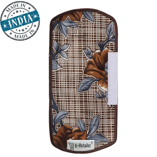 3-Layered_Refrigerator/Fridge_Handle_Cover_Set_of_2_Pcs._With_Velcro_Closure_(Material-Polyester,_Color-Brown,_Size-12_x6_Inches)