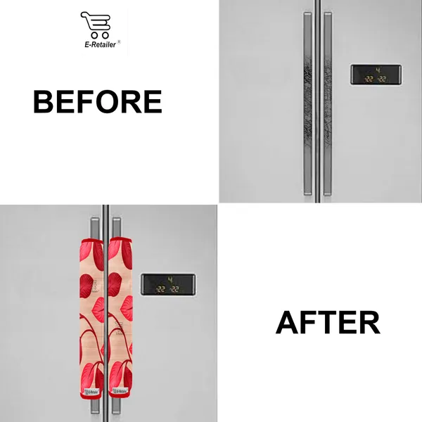 3-Layered_Refrigerator/Fridge_Handle_Cover_Set_of_2_Pcs._With_Velcro_Closure_(Material-Polyester,_Color-Red,_Size-12_x6_Inches)