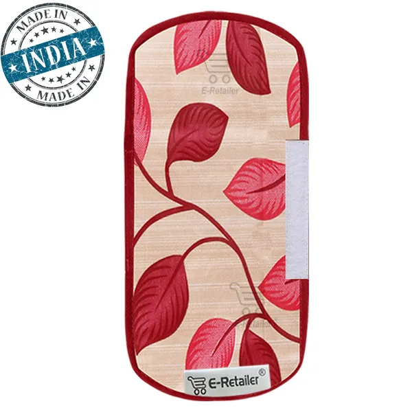 3-Layered_Refrigerator/Fridge_Handle_Cover_Set_of_2_Pcs._With_Velcro_Closure_(Material-Polyester,_Color-Red,_Size-12_x6_Inches)