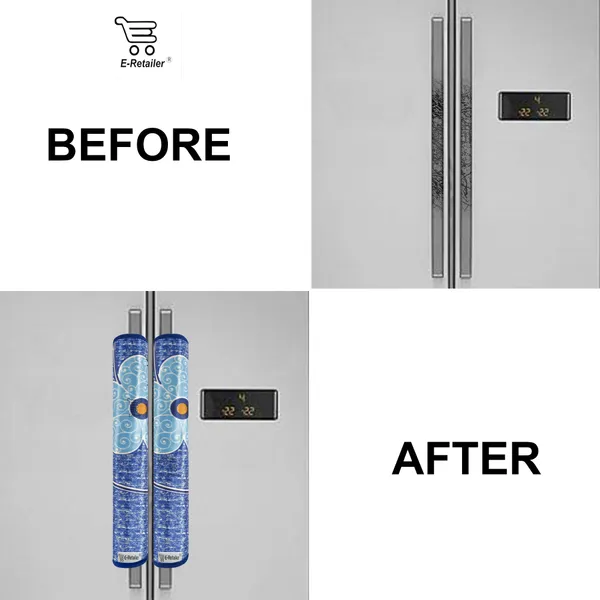 3-Layered_Refrigerator/Fridge_Handle_Cover_Set_of_2_Pcs._With_Velcro_Closure_(Material-Polyester,_Color-Blue,_Size-12_x6_Inches)