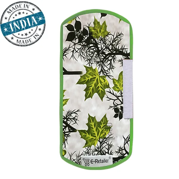 3-Layered_Refrigerator/Fridge_Handle_Cover_Set_of_2_Pcs._With_Velcro_Closure_(Material-Polyester,_Color-Green,_Size-12_x6_Inches)
