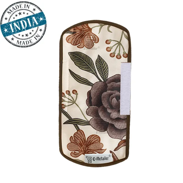 3-Layered_Refrigerator/Fridge_Handle_Cover_Set_of_2_Pcs._With_Velcro_Closure_(Material-Polyester,_Color-Brown,_Size-12_x6_Inches)