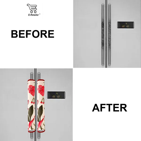 3-Layered_Refrigerator/Fridge_Handle_Cover_Set_of_2_Pcs._With_Velcro_Closure_(Material-Polyester,_Color-Red,_Size-12_x6_Inches)